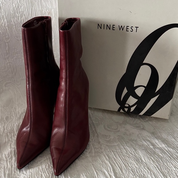Nine West Shoes - Nine West Women's Dark Red Heeled Boots